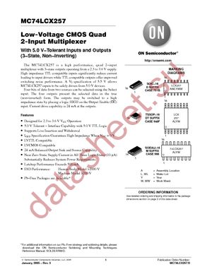 MC74LCX257DR2G datasheet  